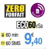 Baisse du prix du forfait Eco60rSa chez Zéro Forfait